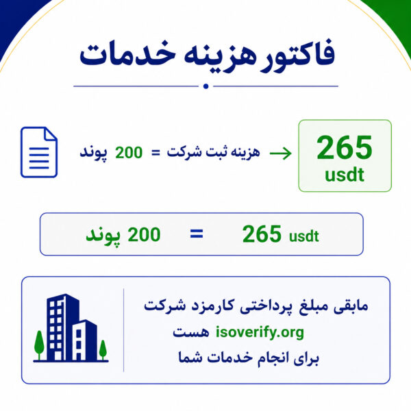 compony expences isoverify هزینه ثبت شرکت در انگلیس